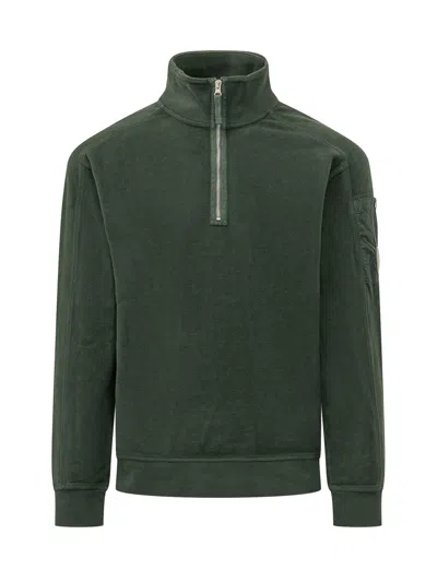C.p. Company C. P. Company Polo Sweatshirt In Ponderosa Pine In Green