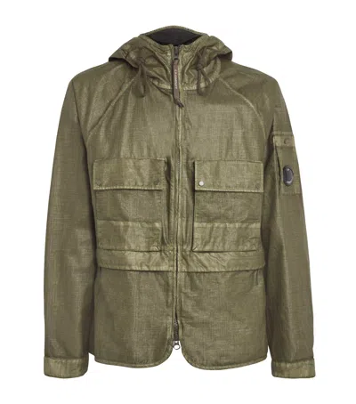 C.p. Company C. P. Company Rafia Drawstring-hood Jacket In Green
