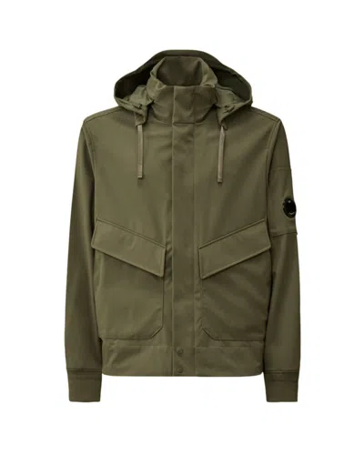 C.p. Company C. P. Company Regular Fit Water-resistant Jacket With Concealed Hood In Green