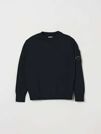 C.p. Company C. P. Company Sweater Kids Color Blue In Black