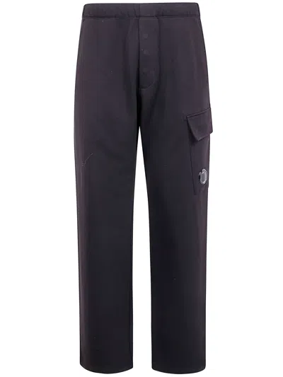 C.p. Company C. P. Company Sweatpants Cargo Pant In Diagonal Raised Fleece In Blue