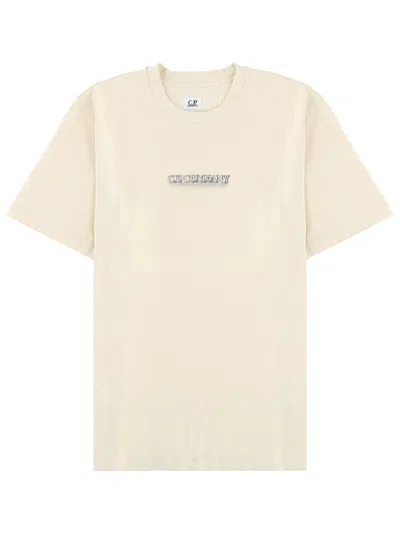 C.p. Company C. P. Company T-shirt Con Stampa Logo In Yellow