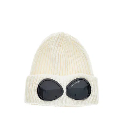 C.p. Company C. P. Company U16 Goggle-detail Ribbed Beanie In Neutral