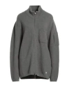 C.p. Company C. P. Company Woman Cardigan Grey Size 3xl Polyamide, Alpaca Wool, Polyester In Gray