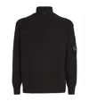 C.p. Company C.p.company Half-zip Sweater With "lens" Detail In Black