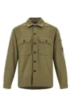 C.p. Company Wool Overshirt Shirt And Blouse Multicolor In Green