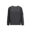 C.p. Company Lambswool Crewneck Swetaer In Black