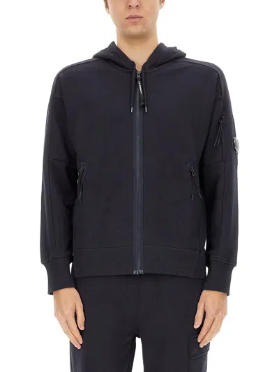 C.p. Company C. P. Company Zip Sweatshirt. In Blue