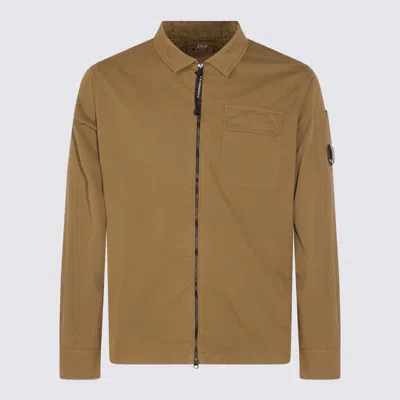 C.p. Company Utility Jacket With Arm And Chest Pockets In Brown