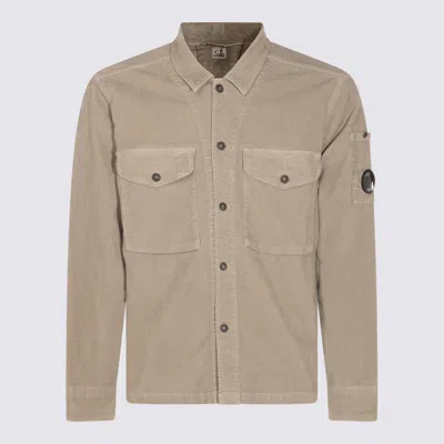 C.p. Company Arm Patch Chest Pockets Long Sleeves In Neutral