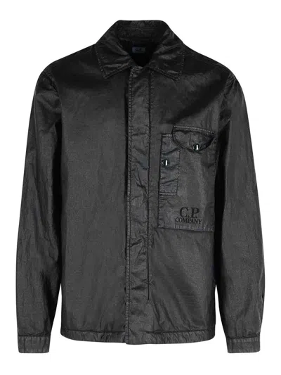 C.P. COMPANY BLACK LINEN SHIRT