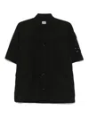 C.p. Company C.p.company Chrome-r Short Sleeve Overshirt In Black