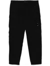 C.p. Company Stretch Sateen Regular Cargo Pants In Black