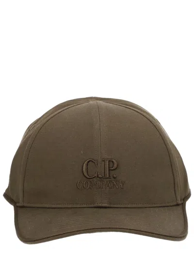 C.p. Company C.p.company Green Cotton Hat In Transparent