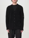 C.p. Company Midnight Blue V-neck Cotton Cardigan In Schwarz