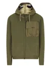 C.p. Company Zip-up Patch-pocket Hoodie In Green