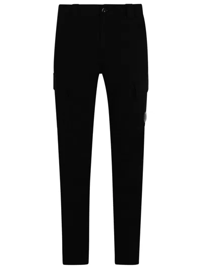 C.p. Company Cargo Black Cotton Pants