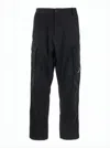 C.p. Company Men Black Pants With Cargo Pockets And Lens Motif On The Leg In Cotton Man In Black