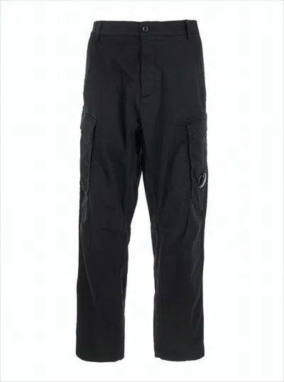 C.P. COMPANY CARGO-INSPIRED STRAIGHT PANTS WITH ICONIC LOGO PATCH