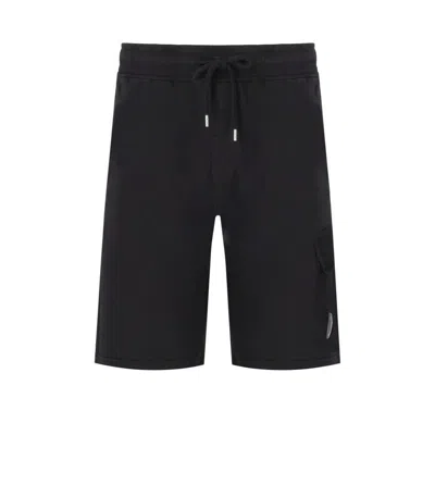 C.p. Company Cargo Light Fleece Black Bermuda Shorts