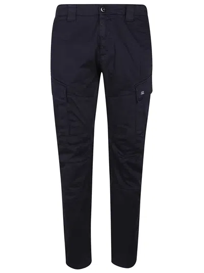 C.p. Company Cargo Logo Pant In Blue