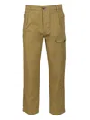C.p. Company Cargo Made Of Cotton Gabardine Trousers Green In Gold