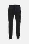C.p. Company C.p.company Total Eclipse Blue Cotton Cargo Pants In Black