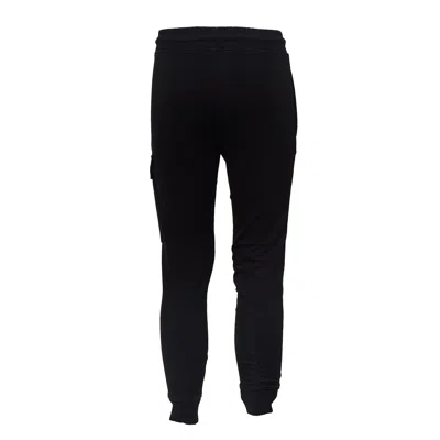 C.p. Company Cargo Pant In Brushed Emerized Diagonal Fleece In Black