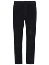 C.p. Company Stretch Corduroy Cargo Trousers In Black