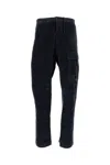 C.p. Company Stretch Cotton Velveteen Pants With Belt Loops In Blue