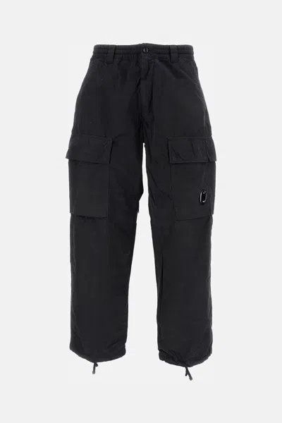 C.p. Company Cargo Pant In Microreps Peached Nylon In Black