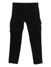 C.p. Company Cp Company Cargo Pant In Stretch Satin In Black