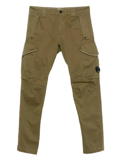 C.p. Company Cp Company Cargo Pant In Stretch Satin In Green
