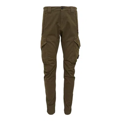 C.p. Company Cargo Pant In Stretch Satin In Green