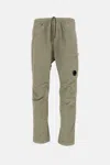 C.p. Company Drawstring Cargo Trousers In Green