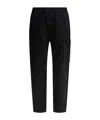C.p. Company Cargo Utility Trousers Elastic Waistband In Black