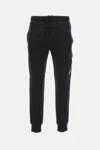 C.p. Company Jogger Black Cotton Pants In Black
