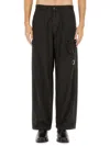 C.p. Company Black Microreps Boxy Lens Cargo Pants In Black
