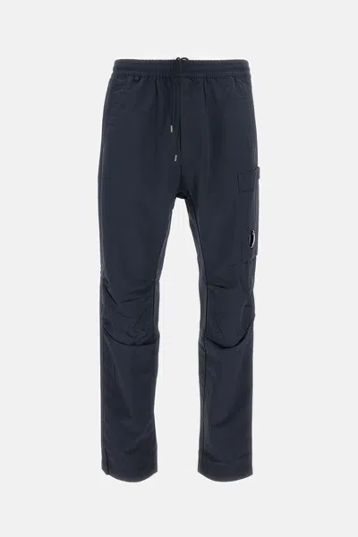 C.p. Company Lens-detail Cargo Pants In Blue