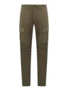 C.p. Company C.p.company Cotton Cargo Trousers In Green