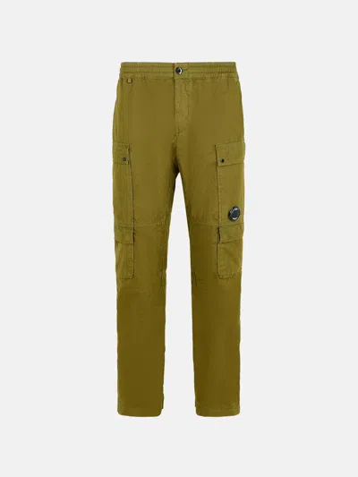 C.p. Company Kids' Cargo Pants In Green Cotton