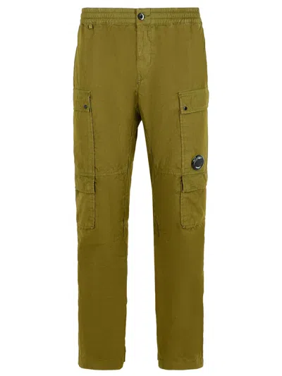 C.P. COMPANY C.P. COMPANY CARGO PANTS IN GREEN COTTON MEN
