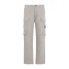 C.p. Company Lens-detail Cargo Pants In White