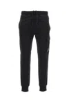 C.p. Company C.p.company Total Eclipse Blue Cotton Cargo Pants In Black