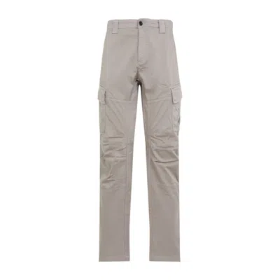 C.p. Company Cargo Pants With Streamlined Silhouette And Logo Detail In Grey