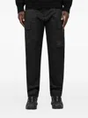 C.p. Company Cargo Patch-pocket Trousers In Black