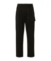 C.p. Company Cargo Pleated Trousers In Black