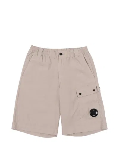C.p. Company Kids' Cargo-pocket Bermuda Shorts In Neutral