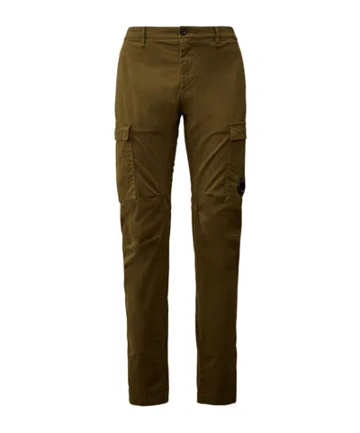 C.p. Company Cargo Pocket-detail Trousers In Green