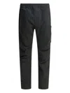 C.p. Company Utility Trousers Featuring Elastic Elements In Black
